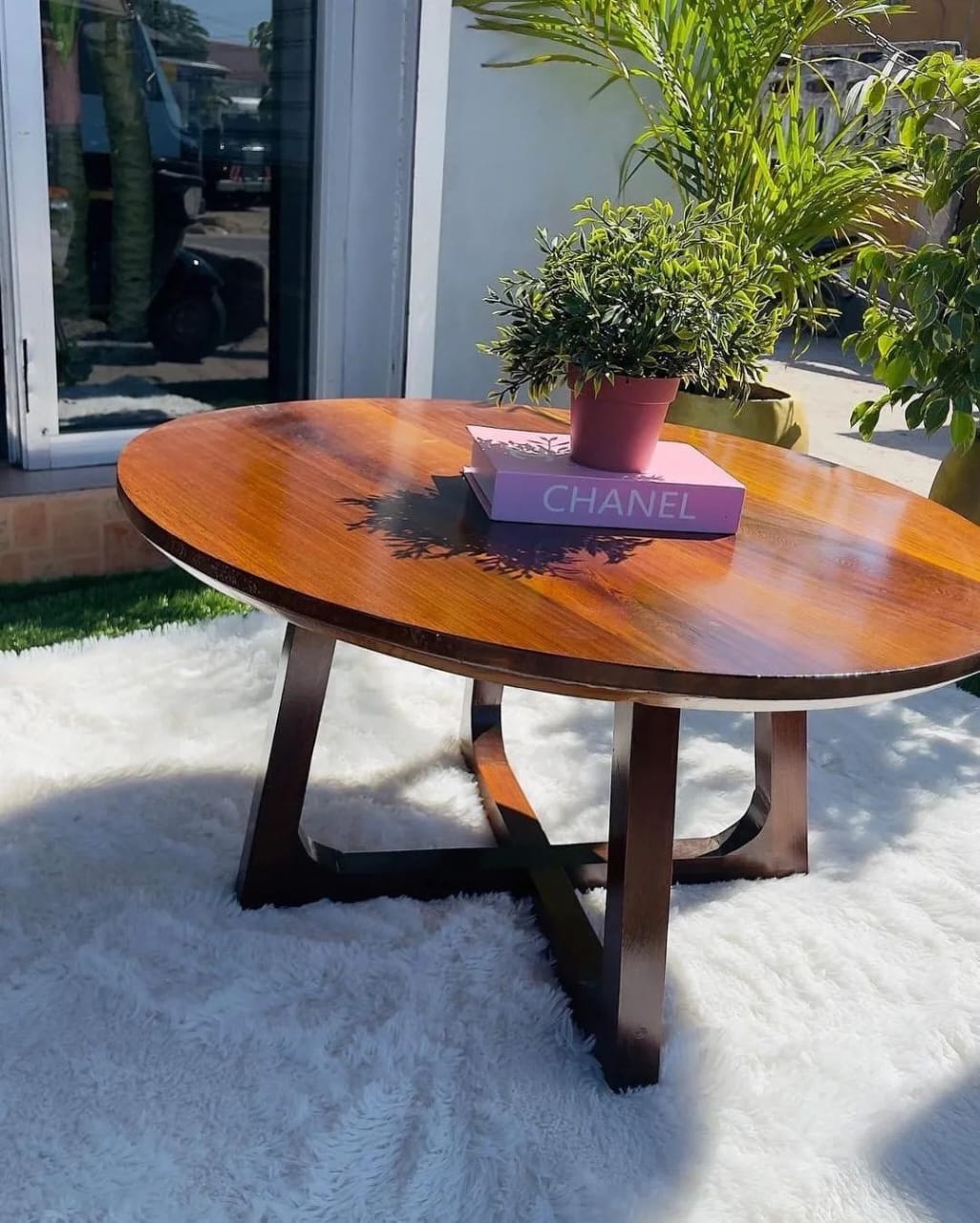 Luxury Glass-Top Coffee Table